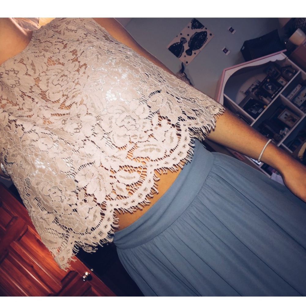 two piece bridesmaid dress!! beautiful colors